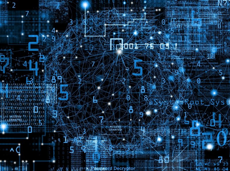 Data and network, abstract illustration.